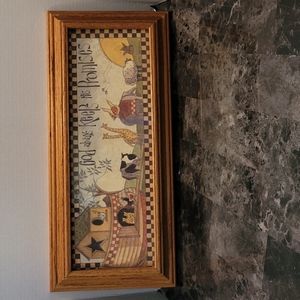 Decorative wooden Noah Ark framed glass picture God Always Keeps His Promises